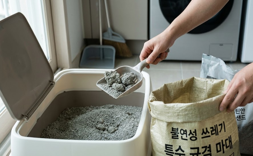 고양이 모래 버리는 법