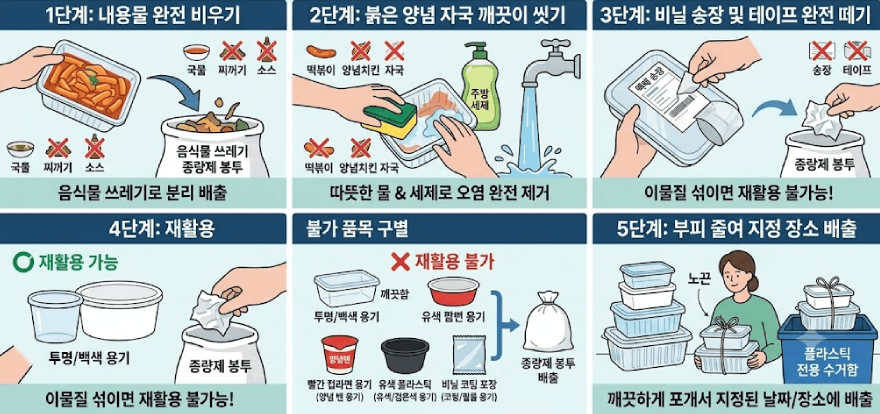 플라스틱 배달 용기 분리배출 핵심 요점 정리
